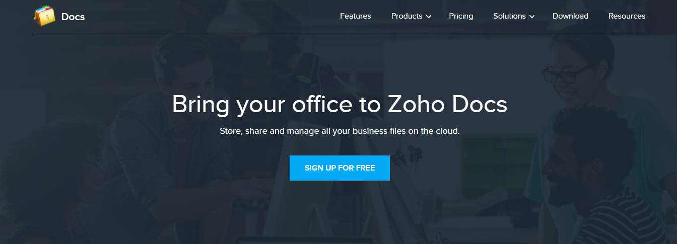 Zoho docs: Document collaboration tool