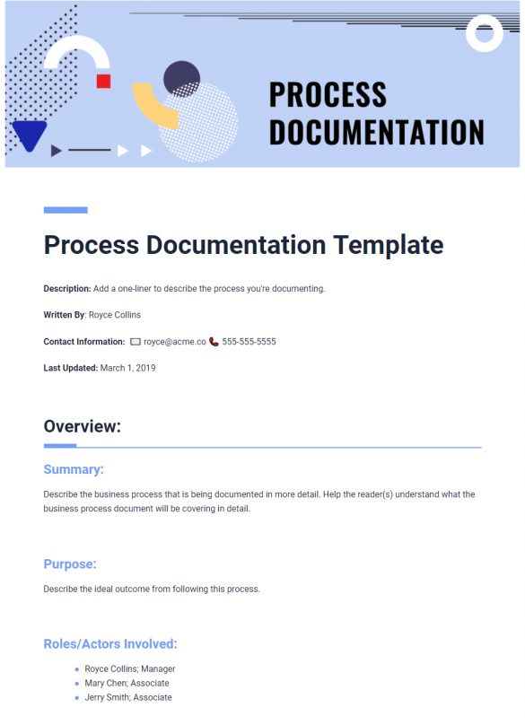 What Is Process Documentation Complete Guide With Template