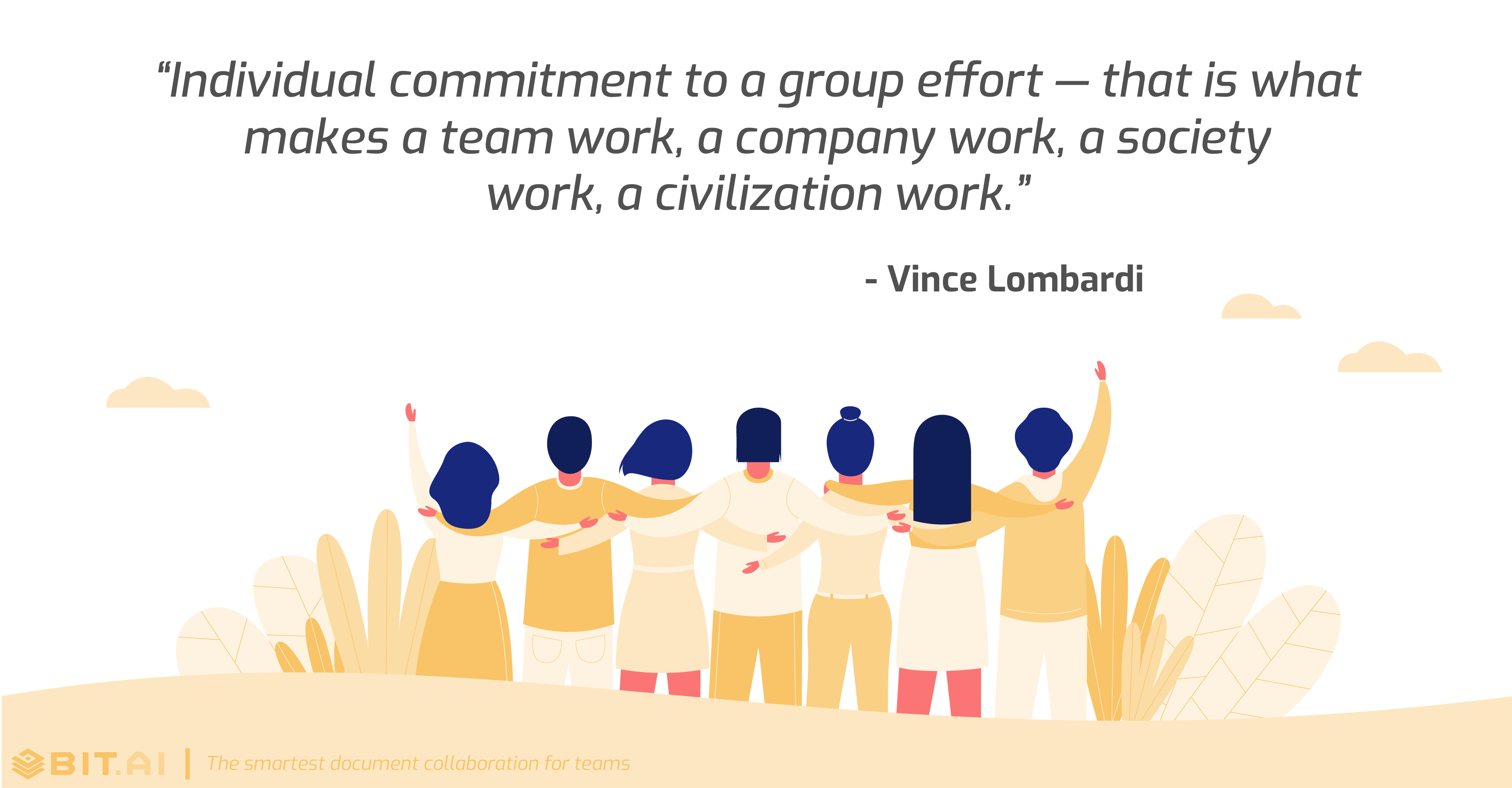 Teamwork collaboration quote by Vince Lombardi