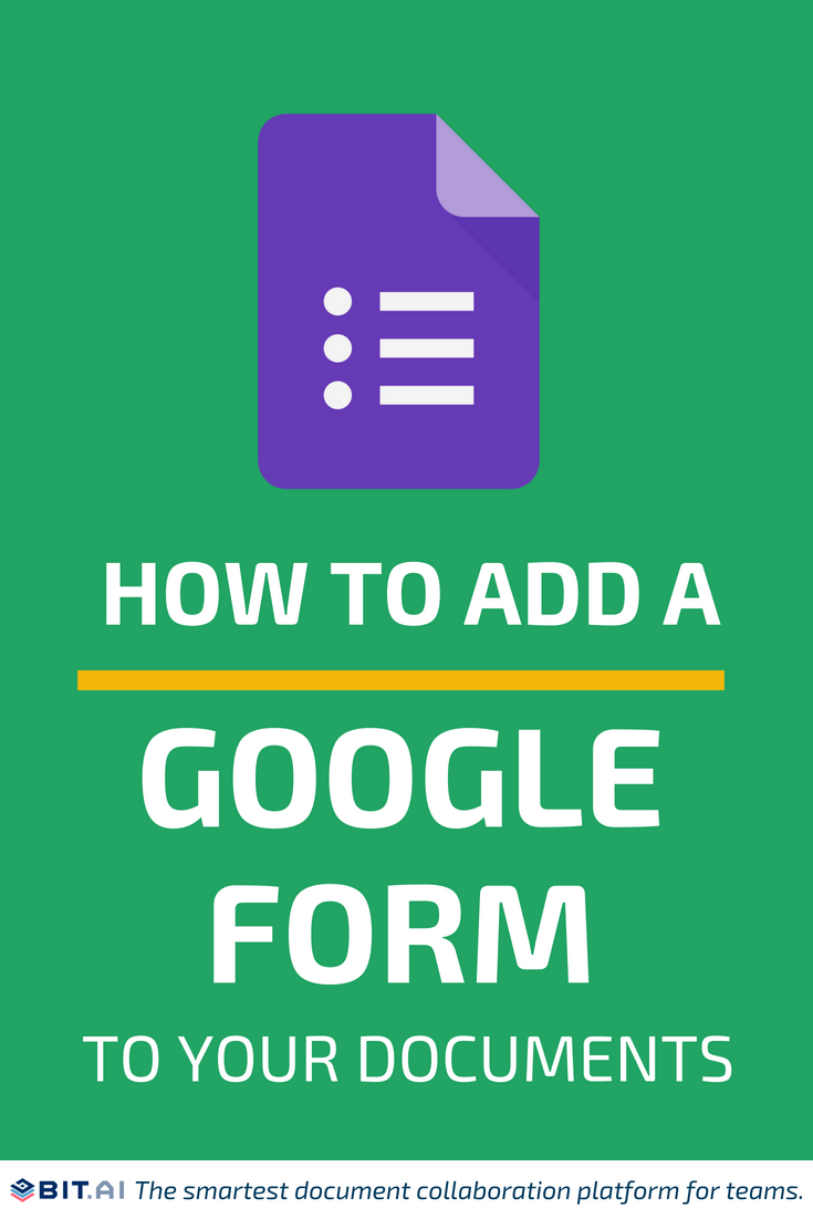 How to Add a Google Form to Your Documents - Google Forms (PIN)