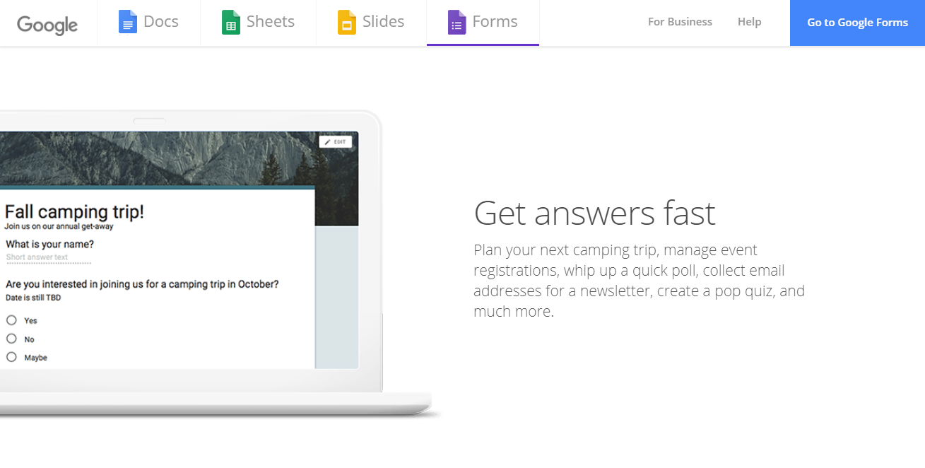 Google forms dashboard