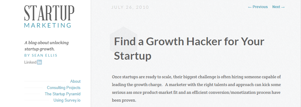 Find a growth hacker for your startup post image