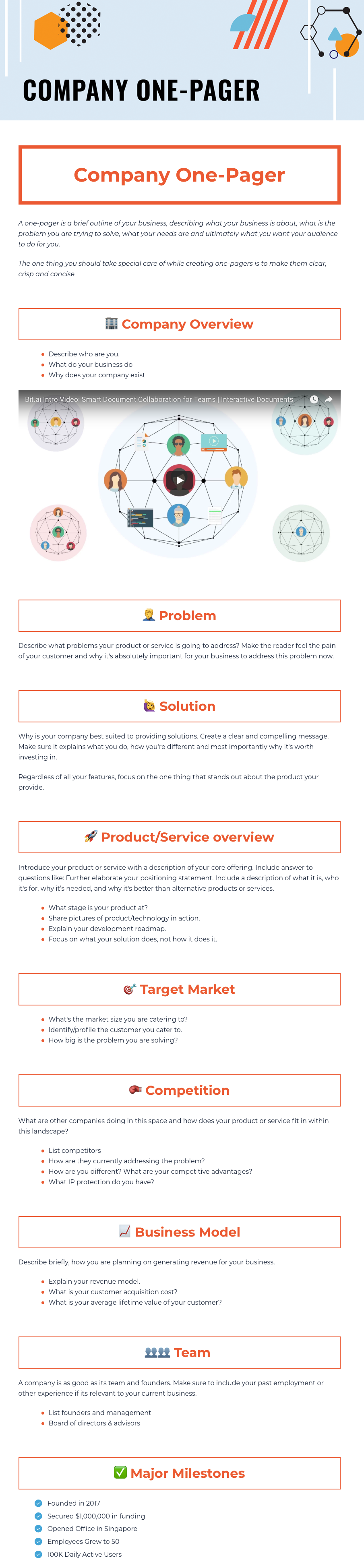 How to Write an Impressive One Pager (Template Included)