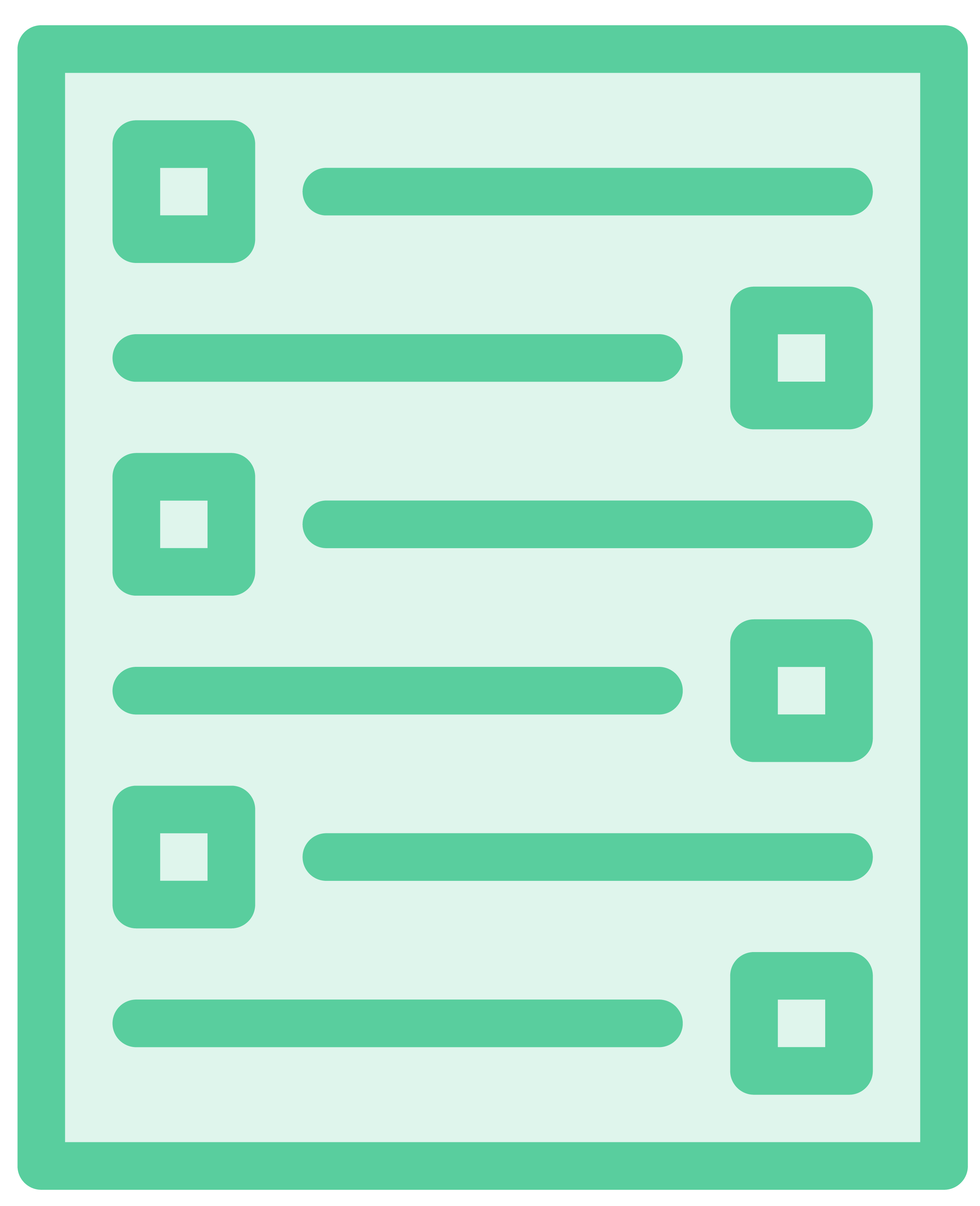 Table of contents in a training manual