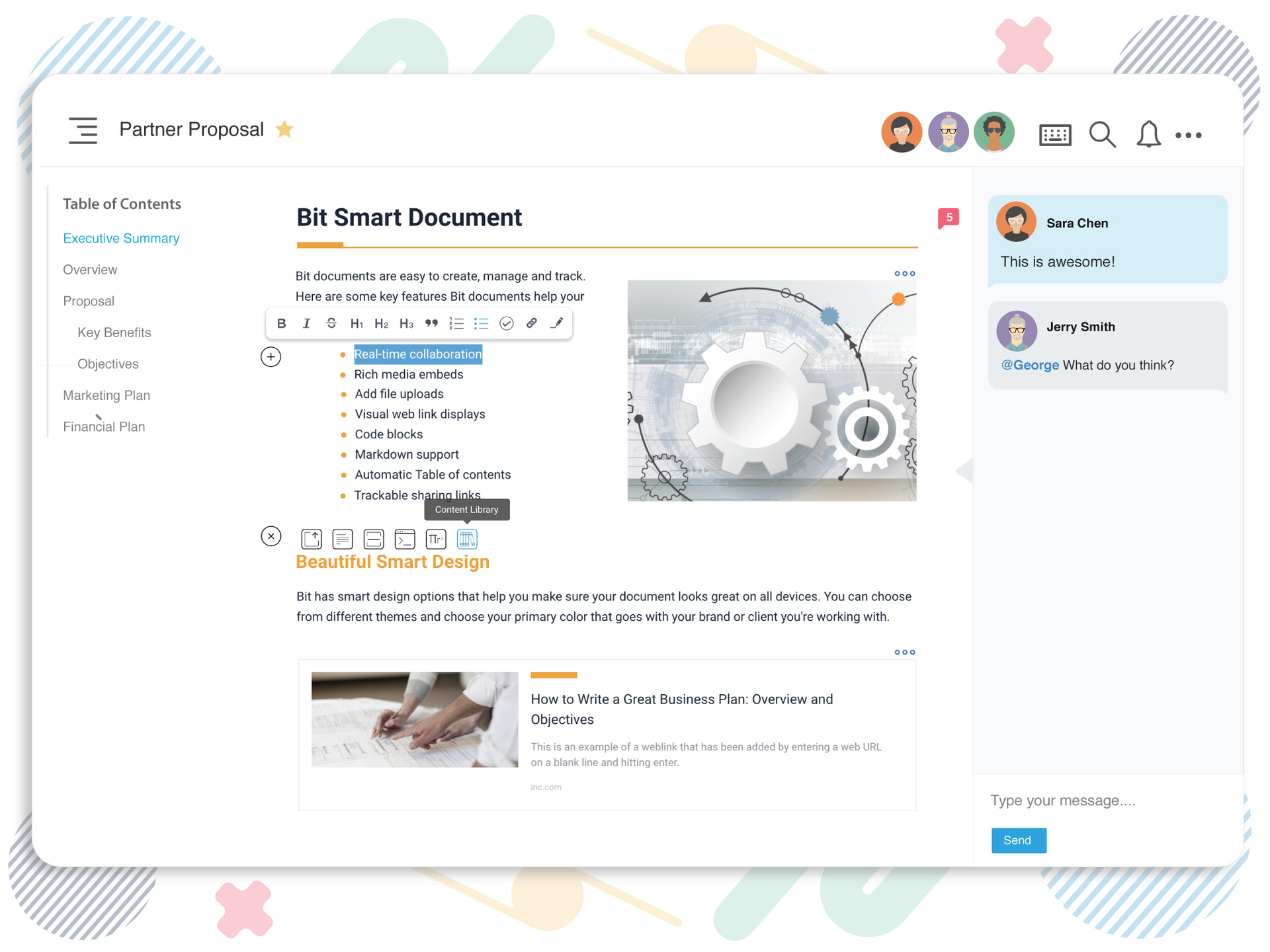 Collaborate on pdf creation infographic