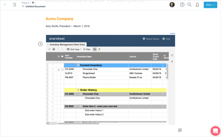 How To Embed Smartsheet Spreadsheets Into Your Documents 9155