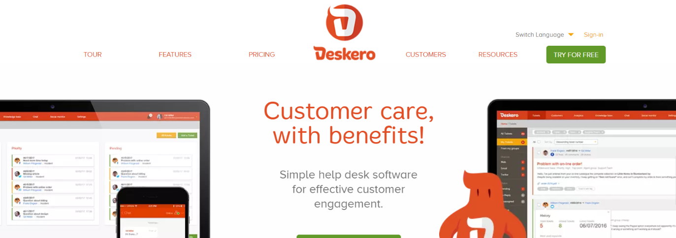 Deskero: Intercom alternative