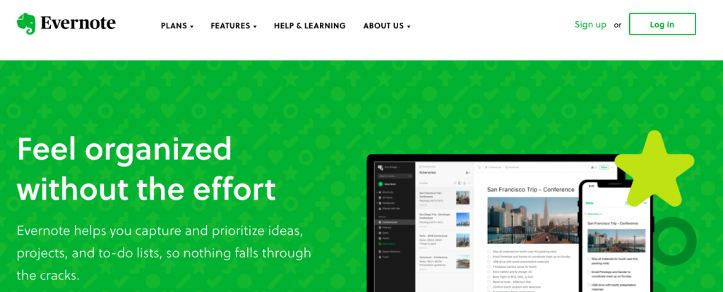 Evernote: Organizational tool