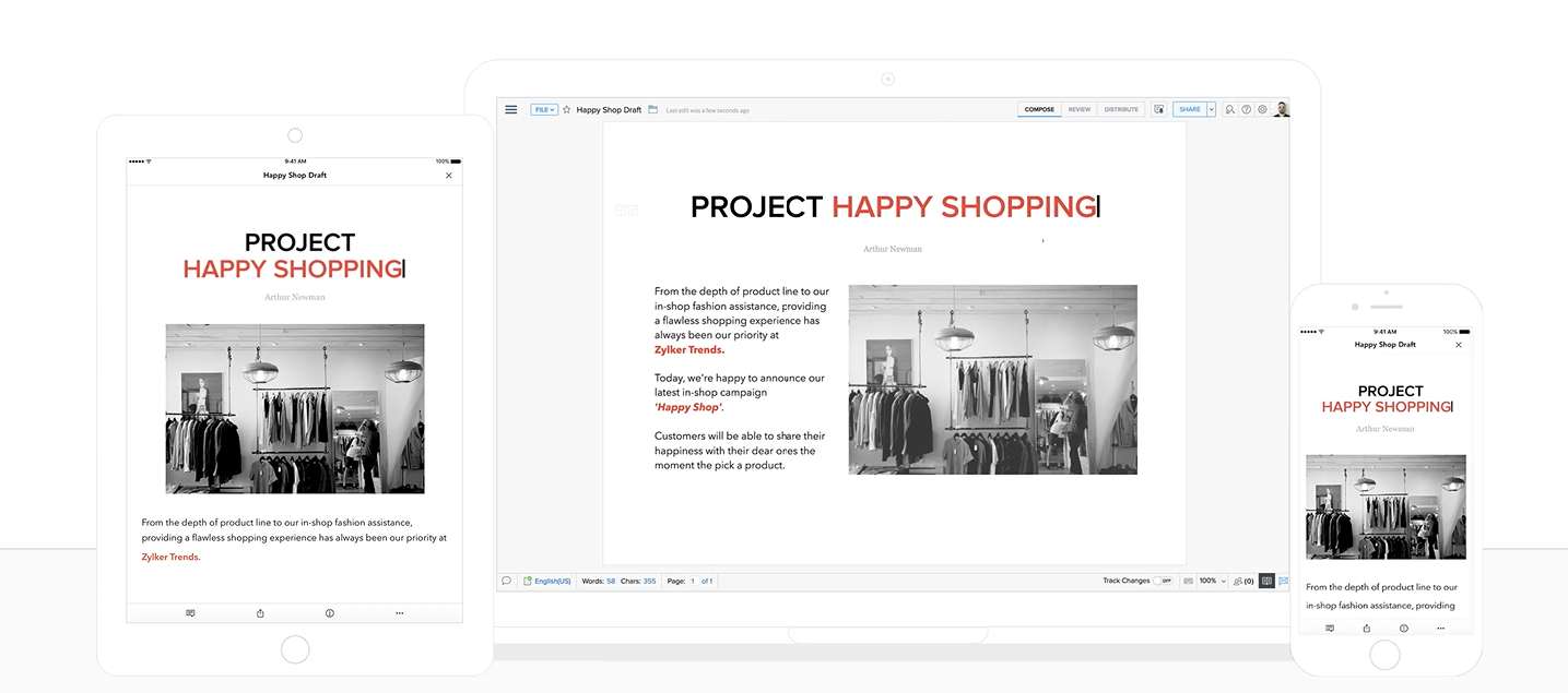 Zoho Writer : Writing Tool