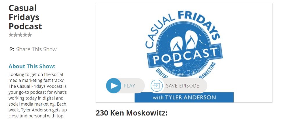 Casual Fridays: Social media marketing podcast