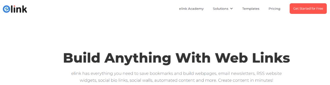 Elink.io: Social media management tool