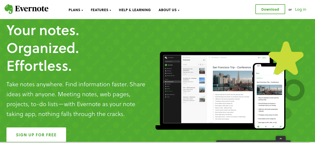 Evernote: Organizational tool