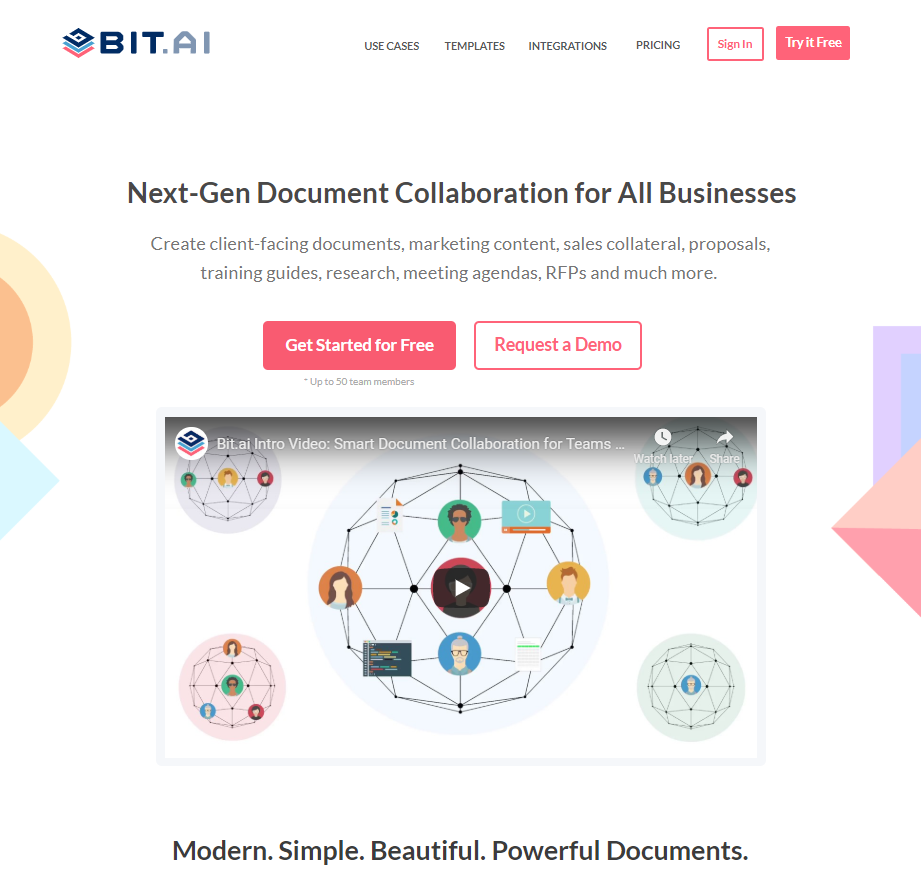 Bit.ai home page