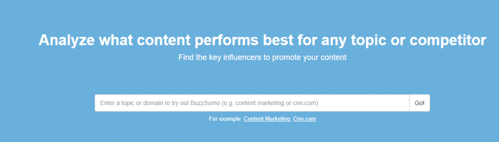 Buzzsumo: Growth hacking and content creation tool