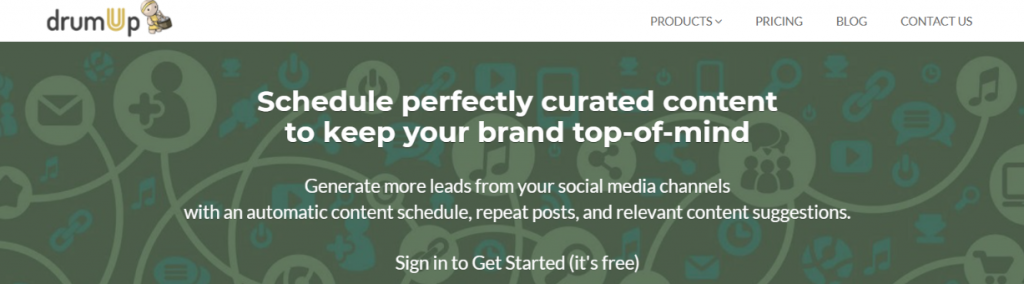 Drum up: content curation tool