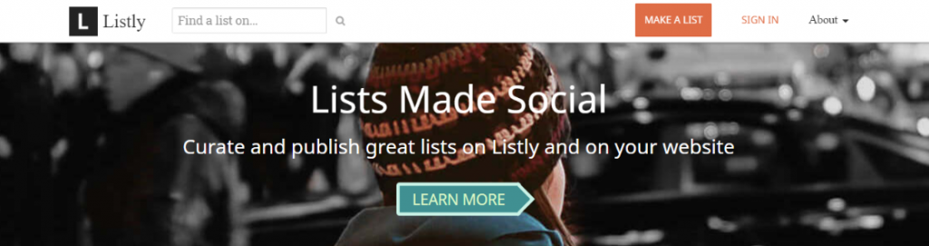 Listly: content curation tool