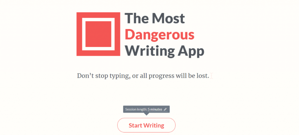 Most dangerous writing app: Writing tool