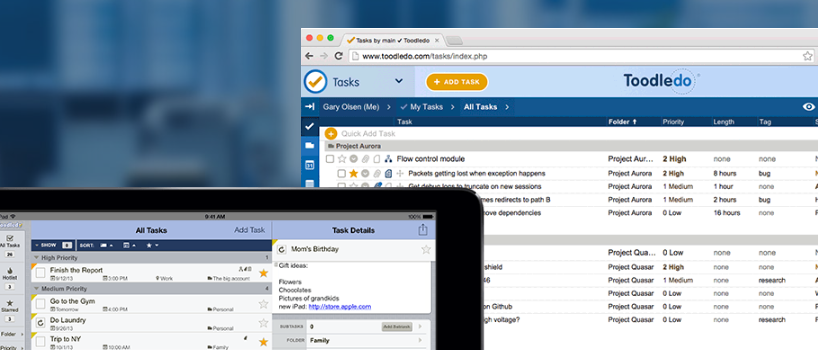 Toodledo: A to do list creator app
