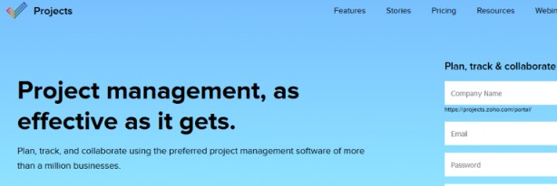 Zoho projects: Online collaboration tool