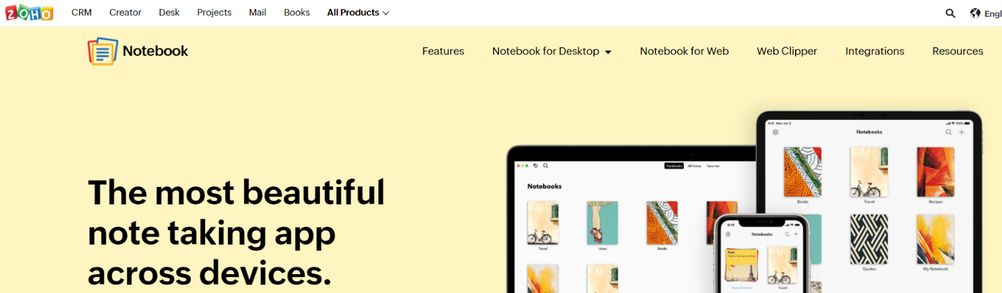 Zoho notebook: Note taking app