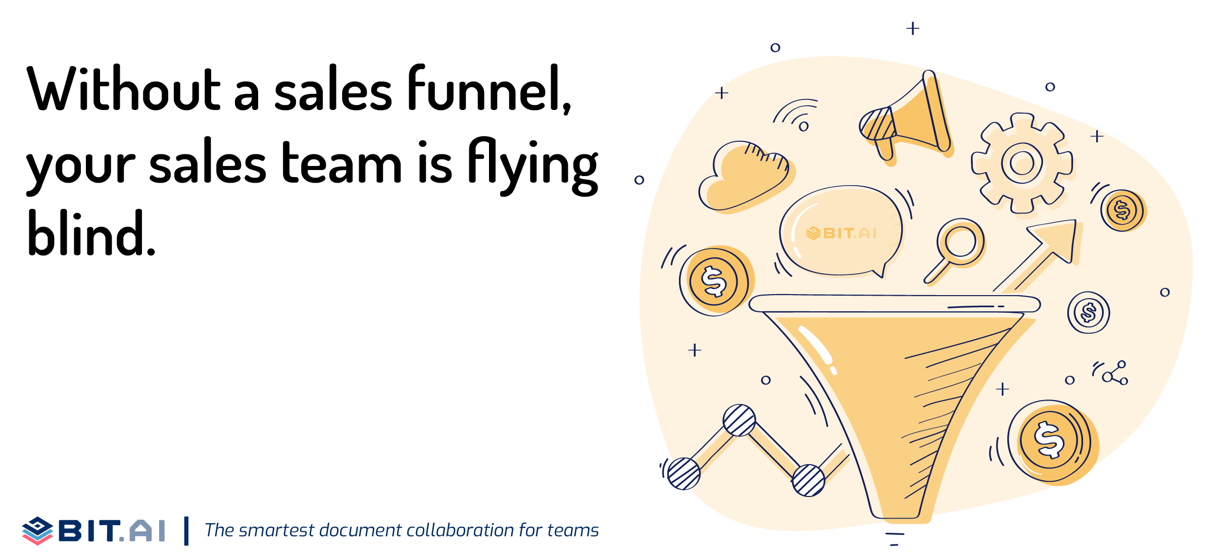 Illustration of a quote related to sales funnel and sales team