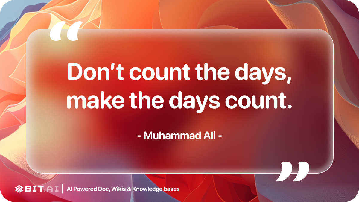 hard work to push yourself more by Muhammad Ali
