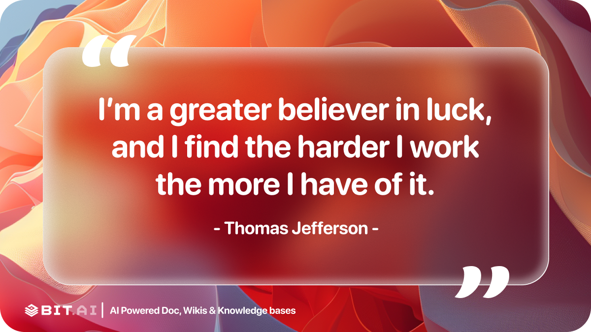 best hard work quote by Thomas Jefferson