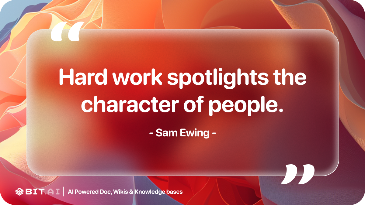 hard work quote by Sam Ewing