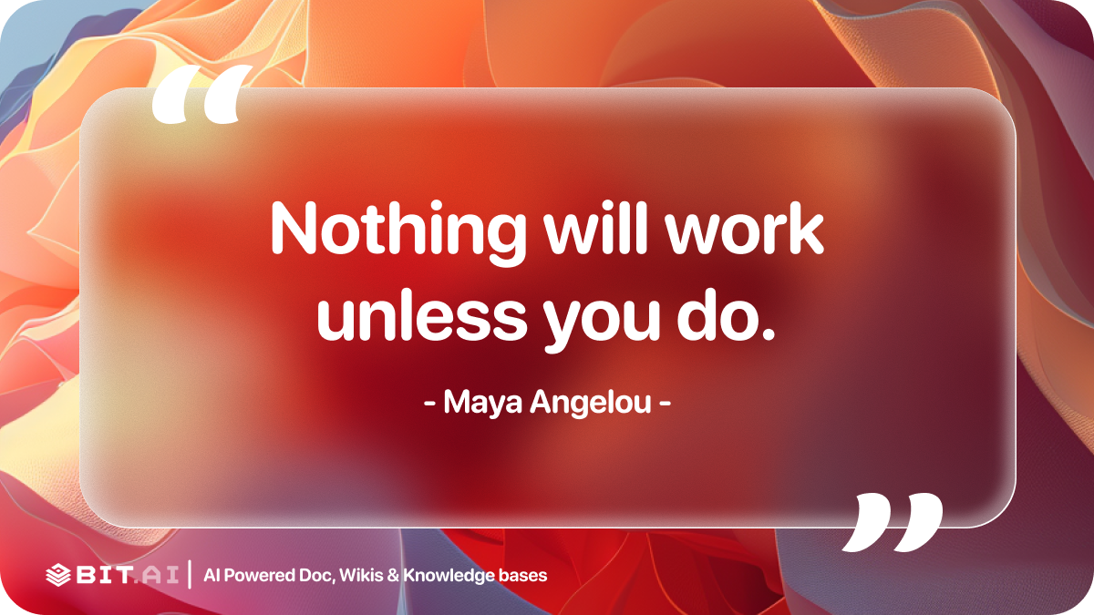 inspirational hard work quote by Maya Angelou