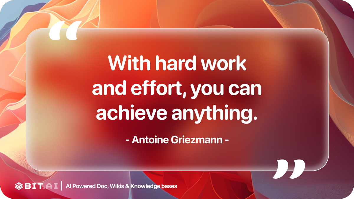 hard work quote by Antoine Griezmann