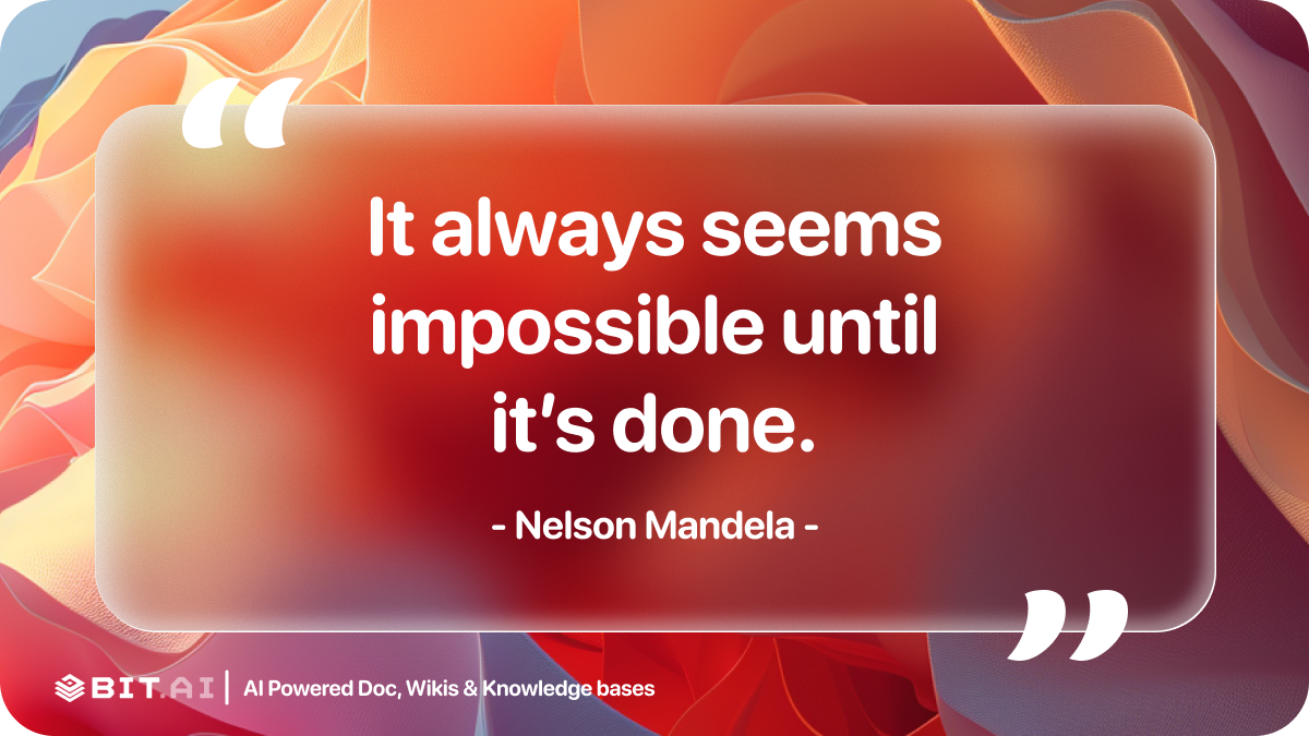 Inspirational hard work quote by Nelson Mandela