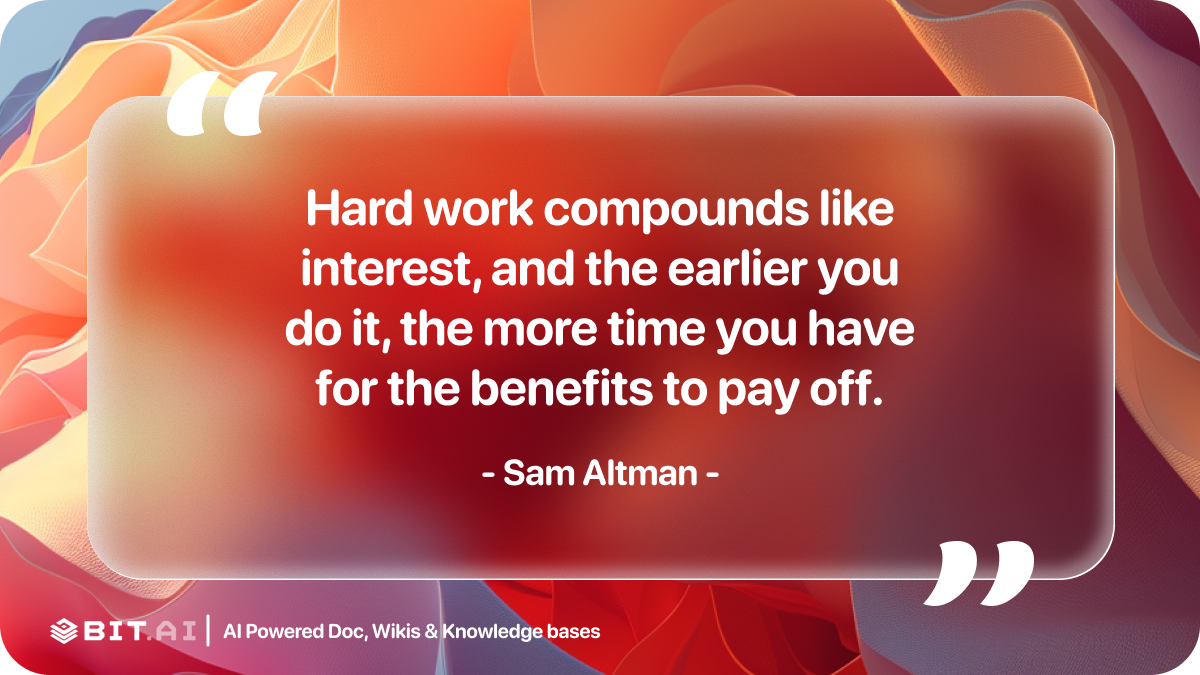 hard work quote by Sam Altman