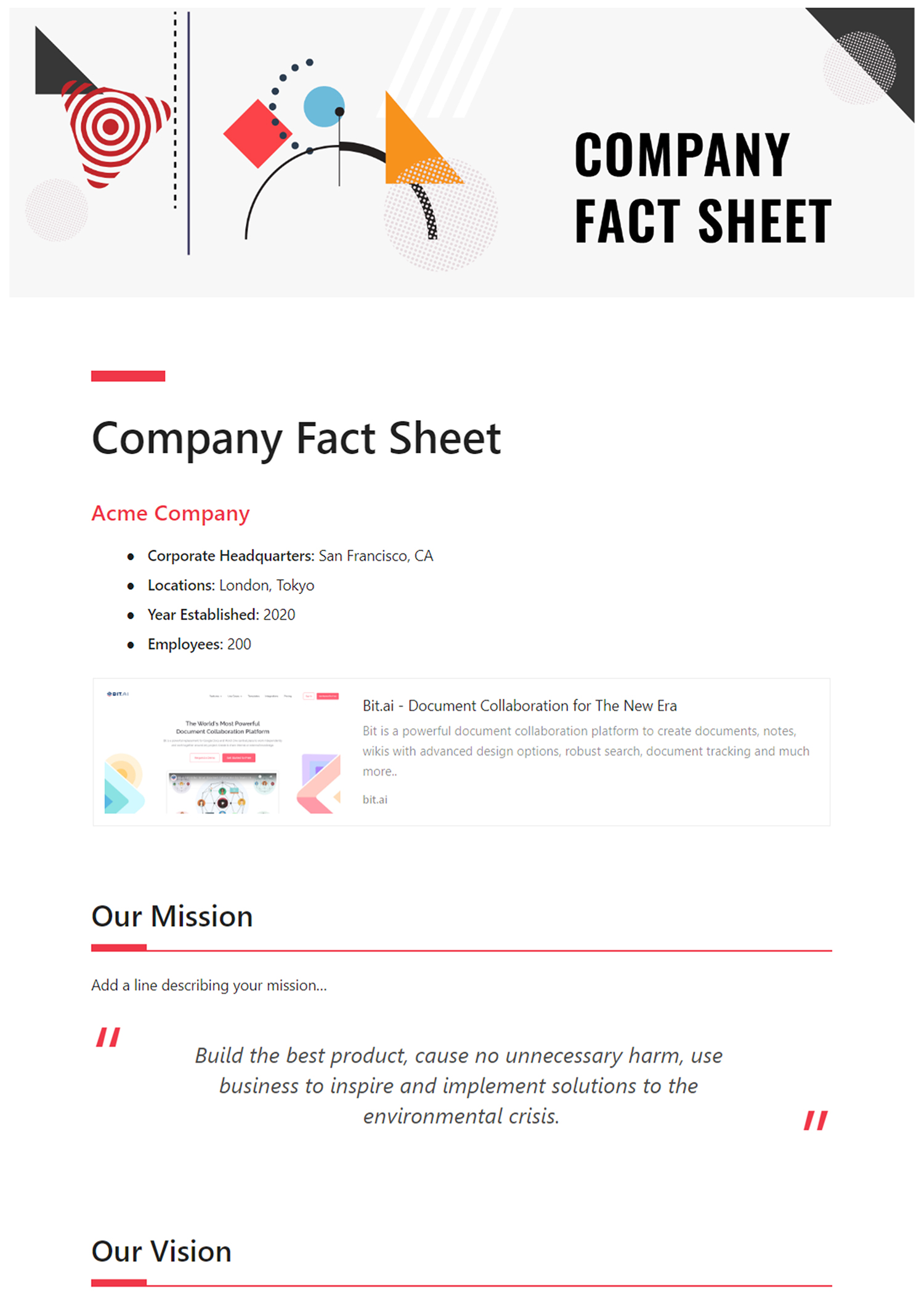 How To Create A Fact Sheet Template Printable Form, Templates and Letter