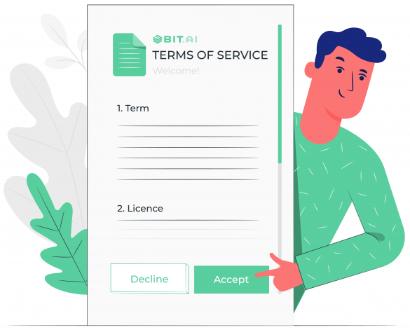 Animated illustration of bit.ai's business one pager 