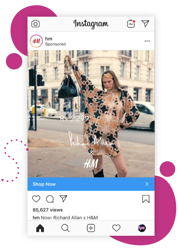 Preview of an Instagram ad
