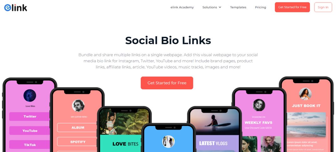 Elink.io: Social bio link tool for instagram