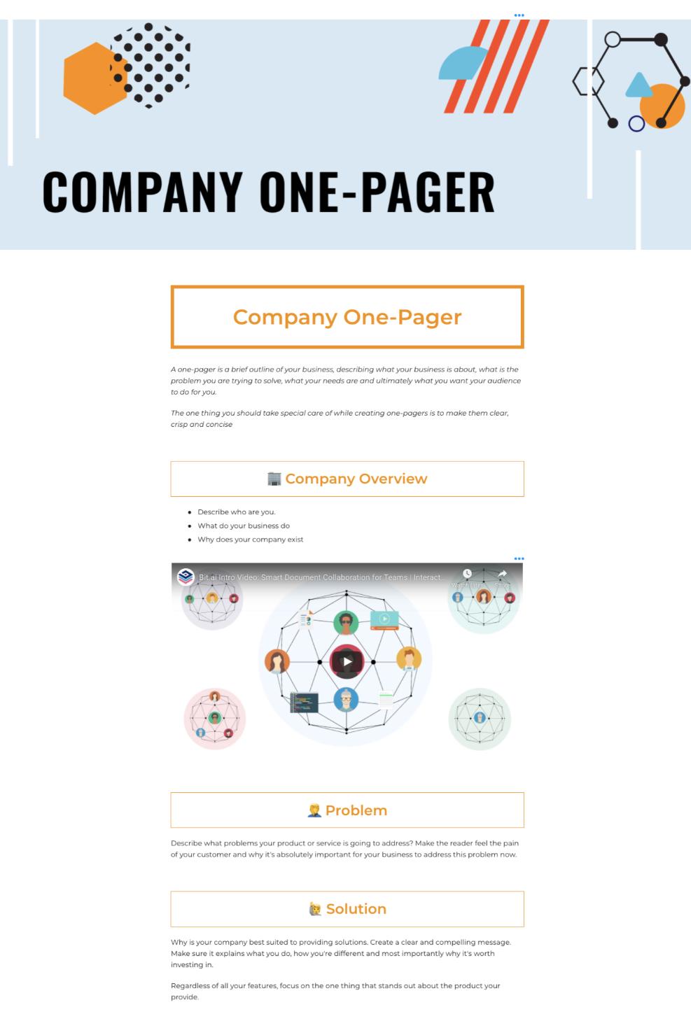 How to Write an Impressive One Pager? (Free Template Included)