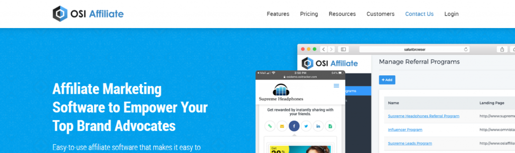 Osi affiliate: Affiliate tracking software