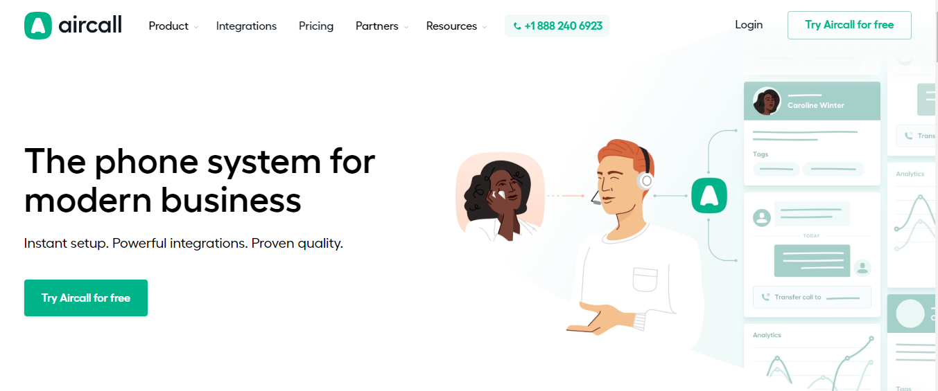 AirCall: Customer service software