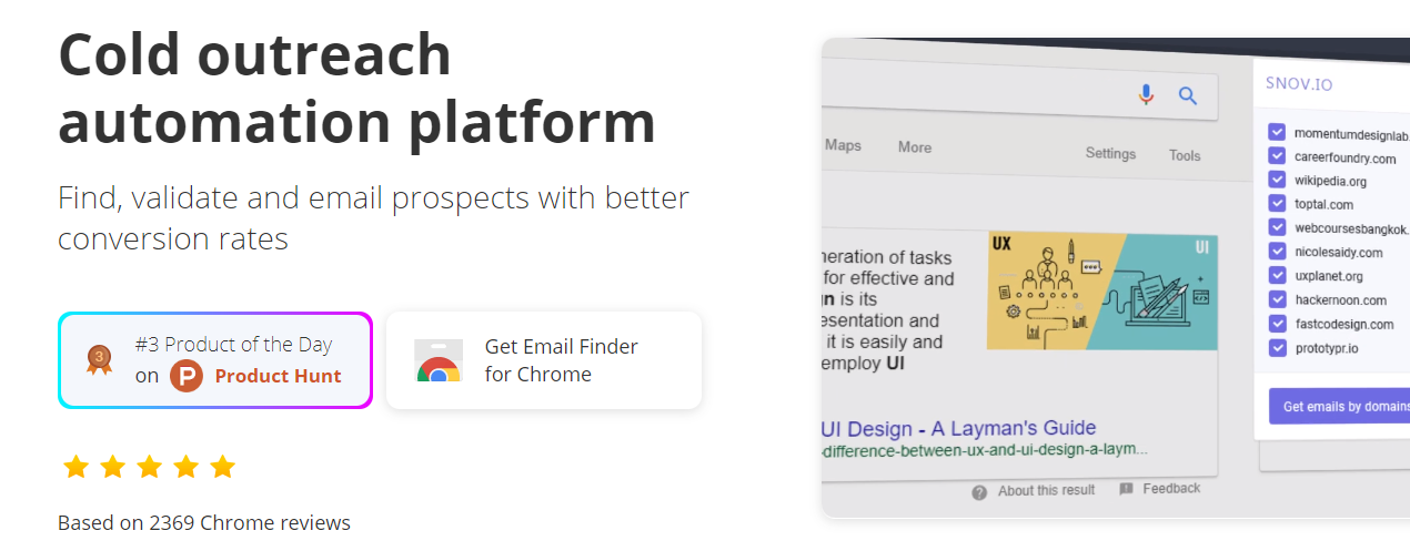 Snov.io: Email Tracking software