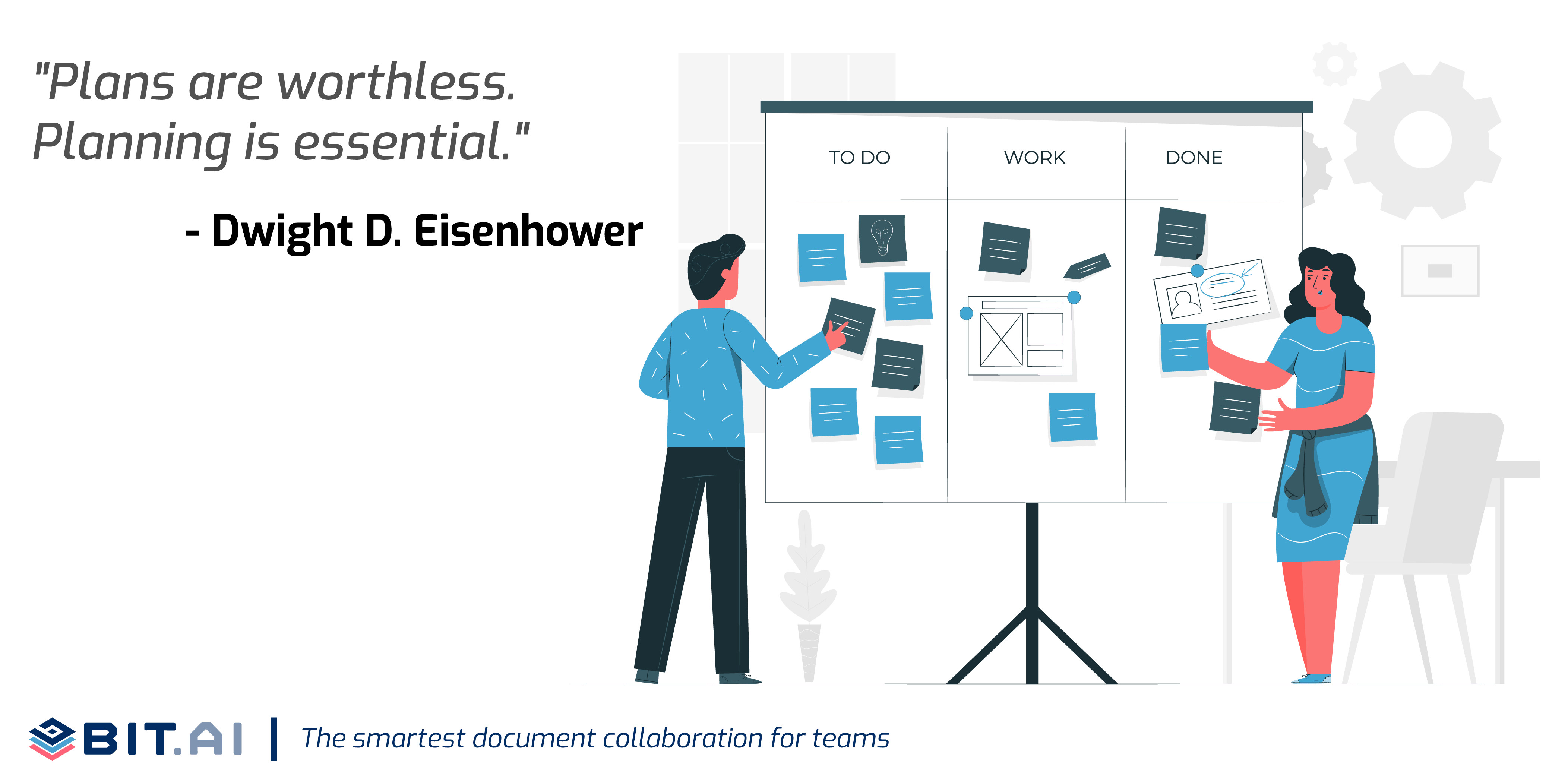 Illustration of a quote on project planning