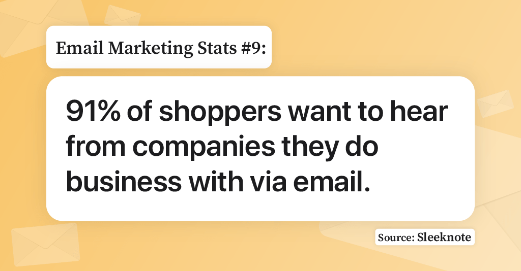 Image illustration of email marketing stat related to online shoppers
