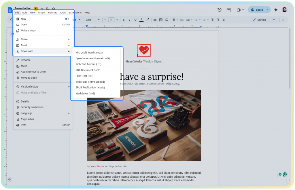 How to Download Google Docs