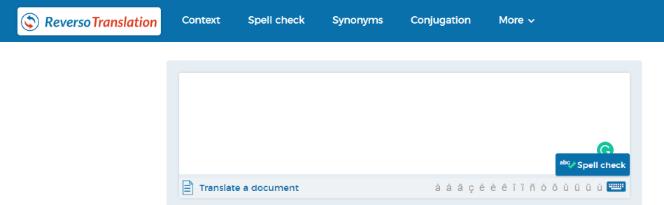 Reverso translator as an alternative to google translator