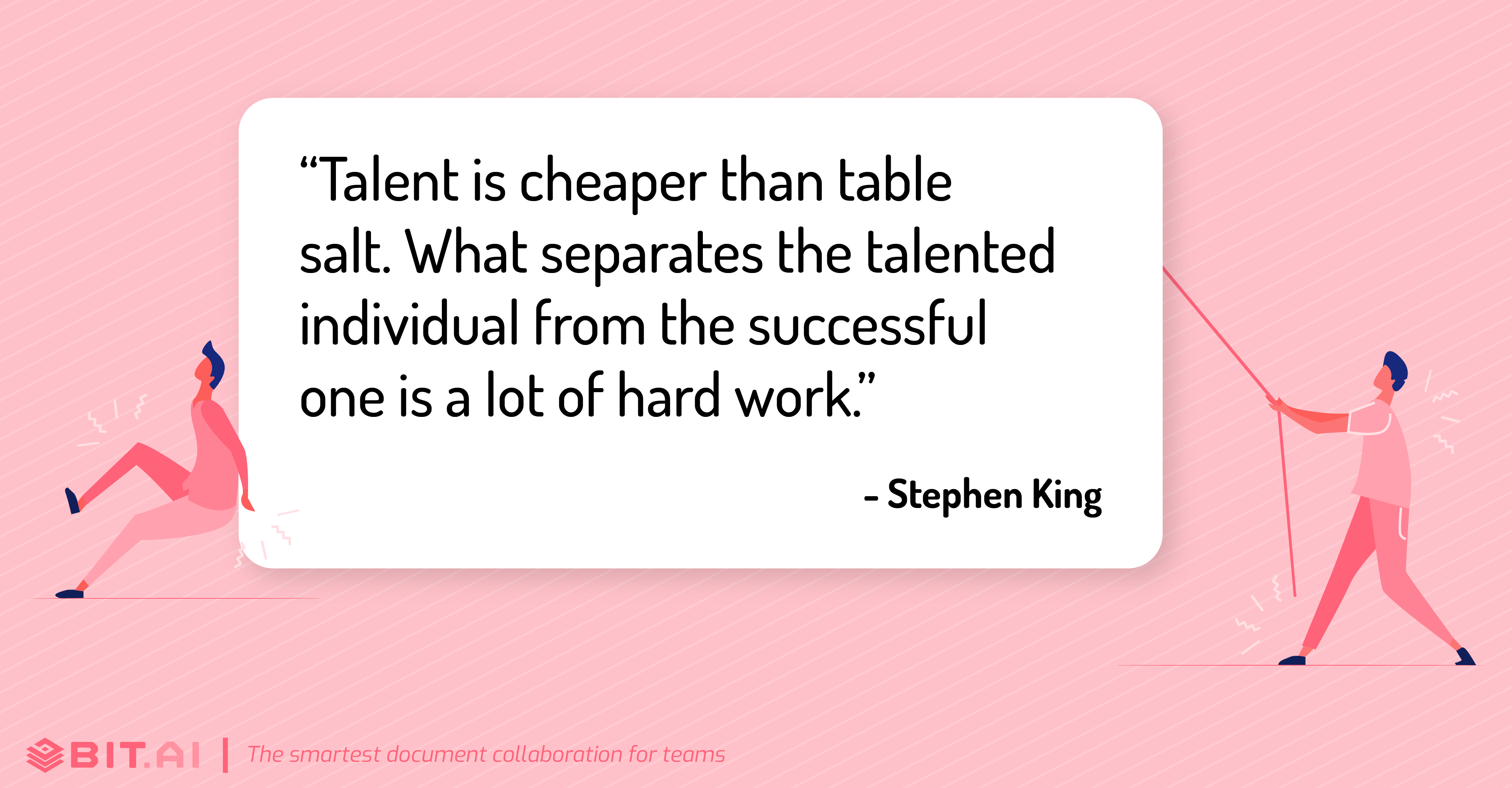 Hard work quote by stephen king