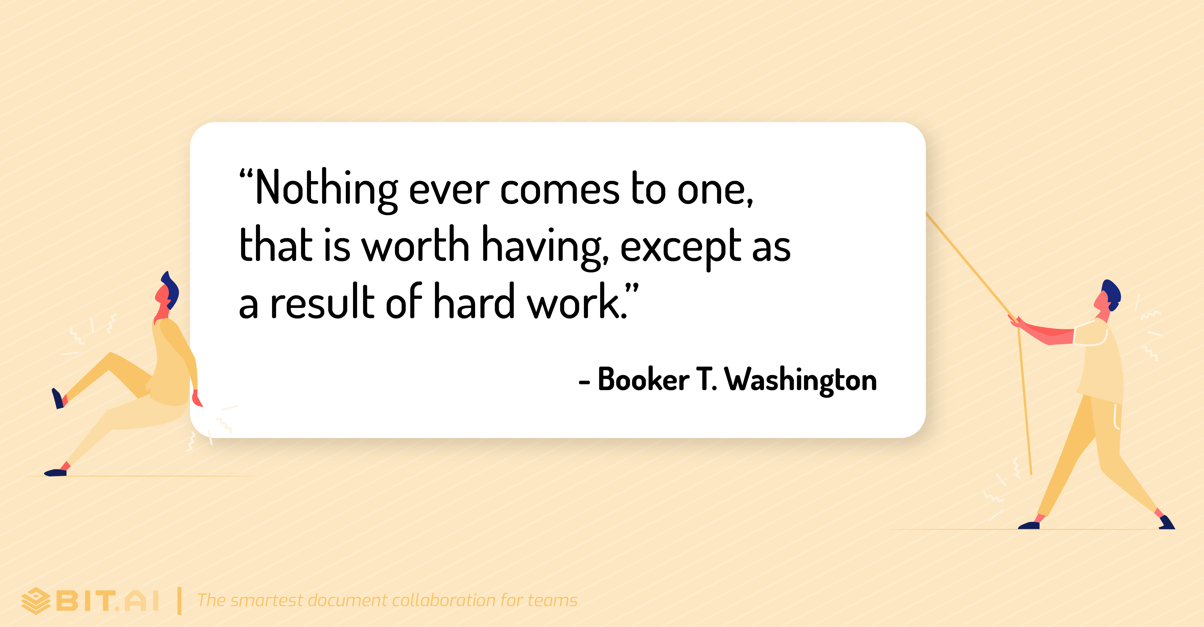 Hard work quote by Booker T. Washington