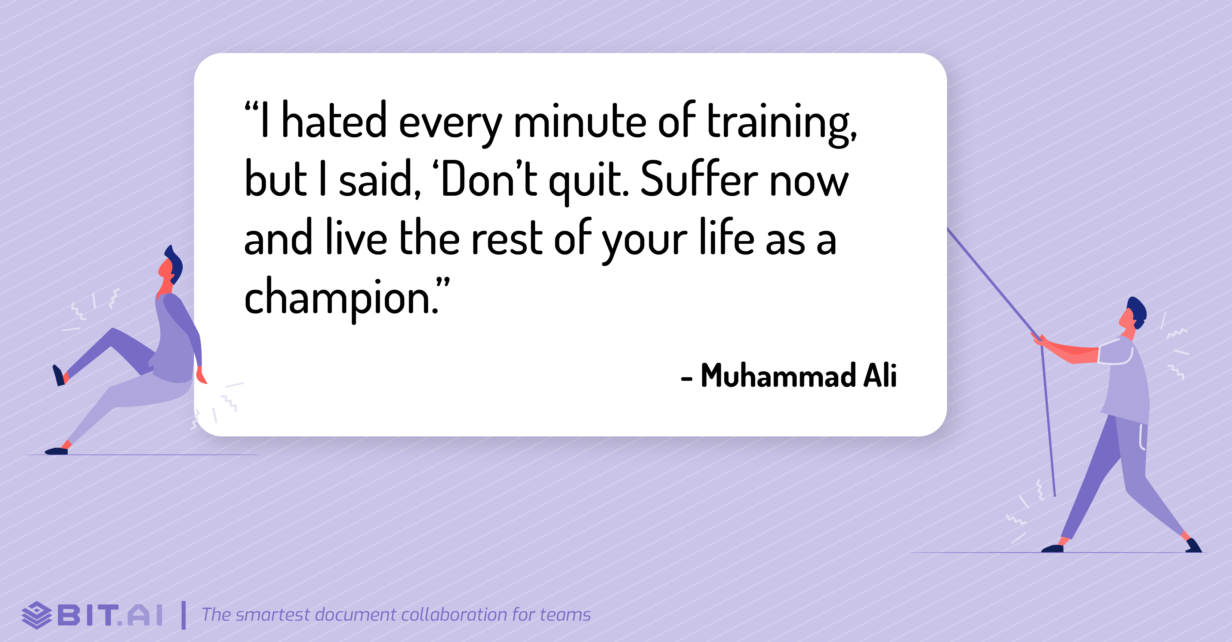 Hard work quote by Muhammad Ali