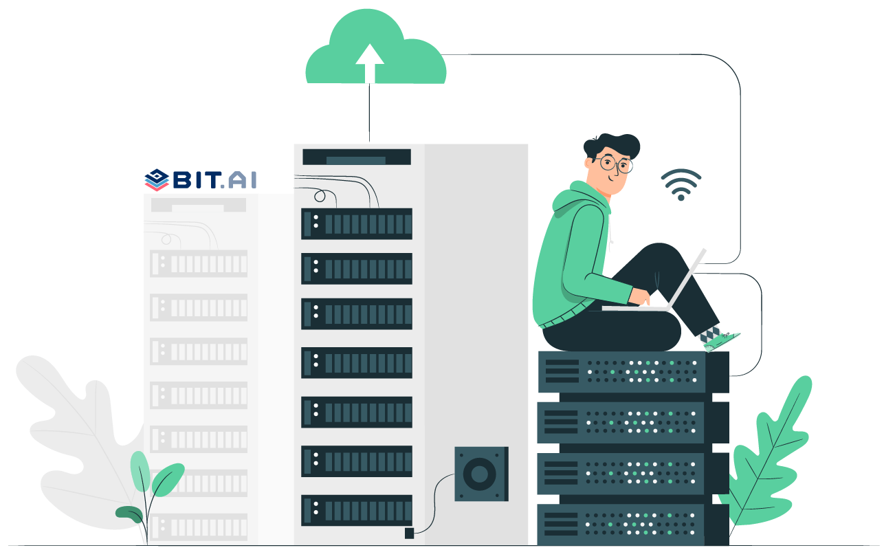 Cloud computing illustration as technology trend