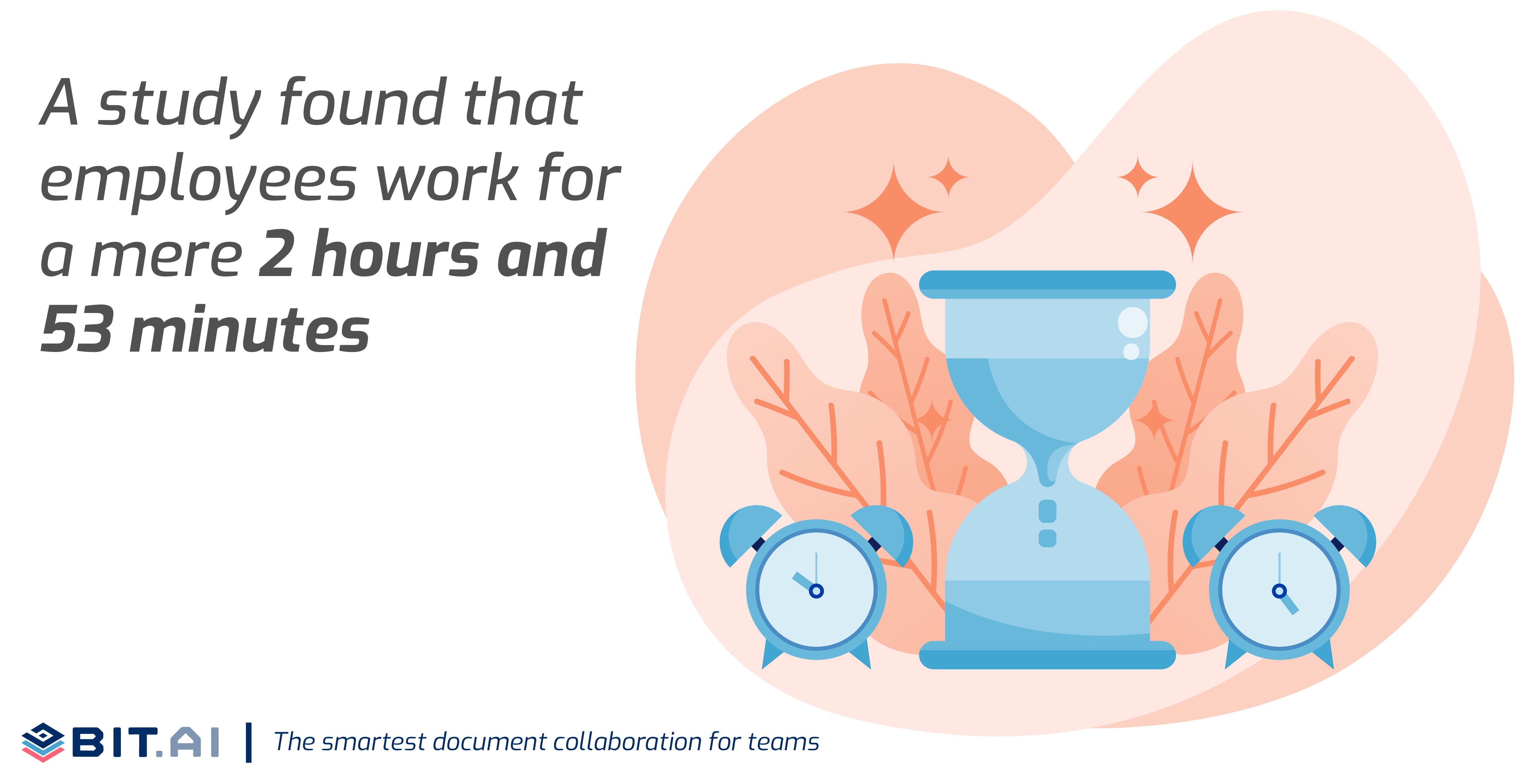 Statistic illustration related to total productive working hours of an employee in a day