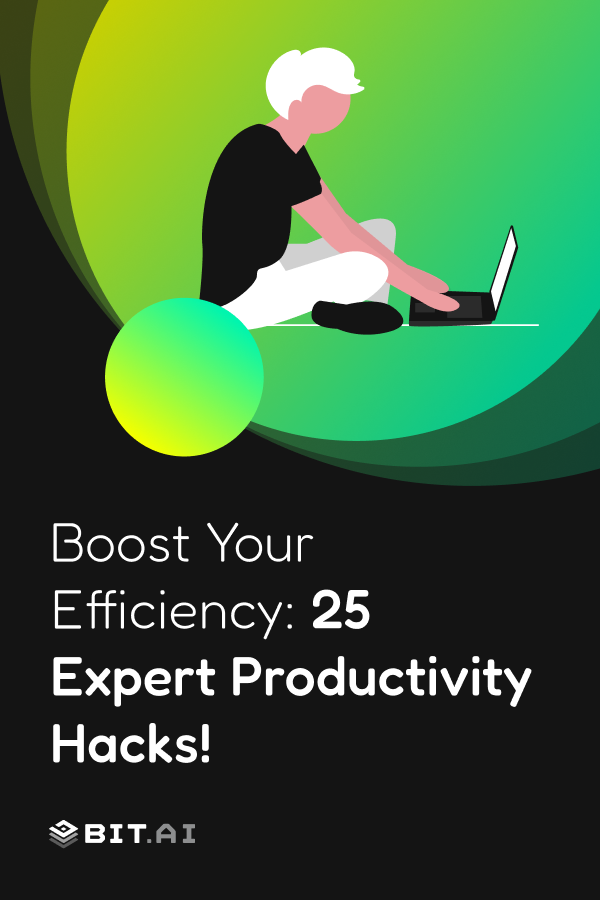 productivity hacks: pinterest banner